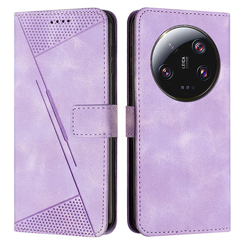 Custodia Portafoglio In Pelle Cover con Supporto Y07X per Xiaomi Mi 13 Ultra 5G Viola