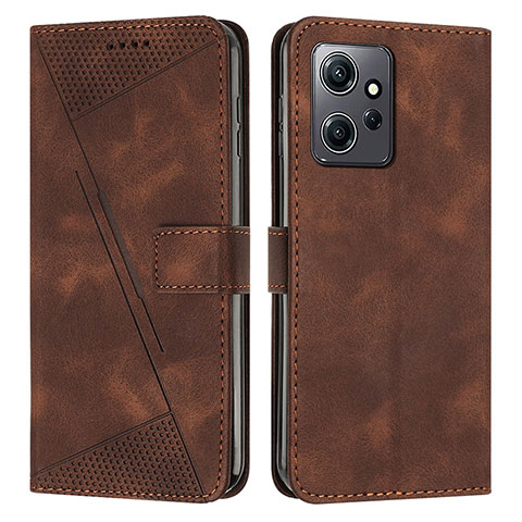 Custodia Portafoglio In Pelle Cover con Supporto Y07X per Xiaomi Redmi Note 12 4G Marrone