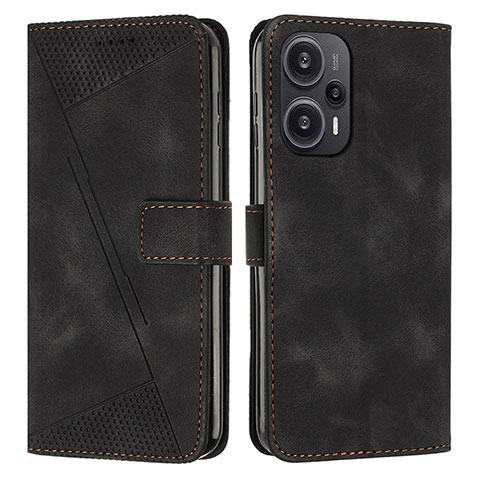 Custodia Portafoglio In Pelle Cover con Supporto Y07X per Xiaomi Redmi Note 12 Turbo 5G Nero