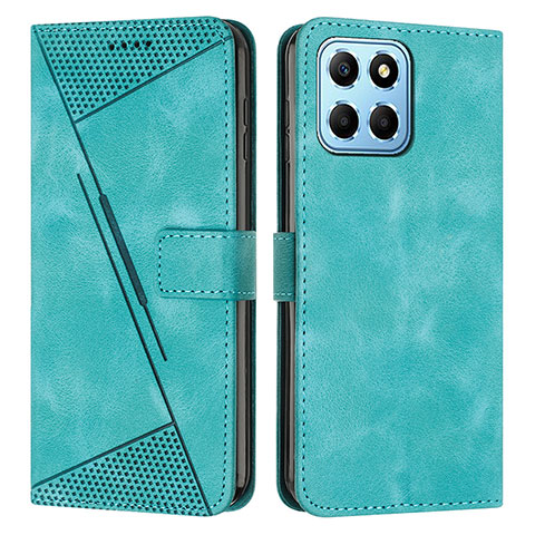 Custodia Portafoglio In Pelle Cover con Supporto Y08X per Huawei Honor 70 Lite 5G Verde