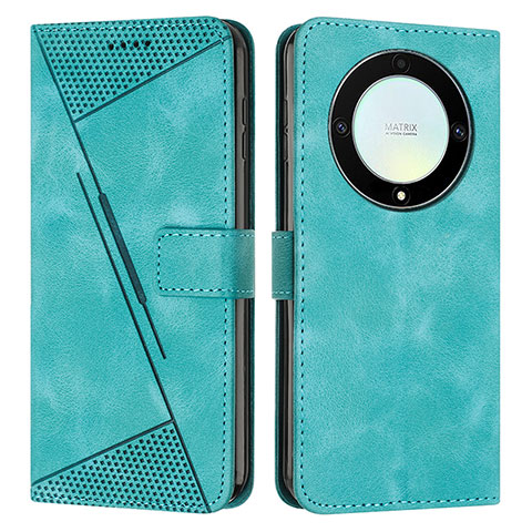 Custodia Portafoglio In Pelle Cover con Supporto Y08X per Huawei Honor X9a 5G Verde