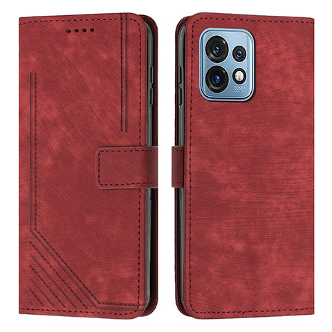 Custodia Portafoglio In Pelle Cover con Supporto Y08X per Motorola Moto Edge 40 Pro 5G Rosso