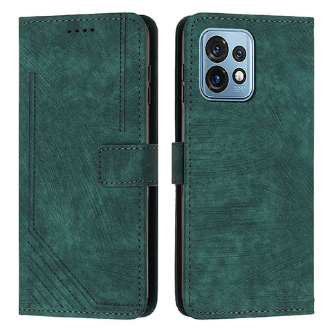 Custodia Portafoglio In Pelle Cover con Supporto Y08X per Motorola Moto Edge Plus (2023) 5G Verde