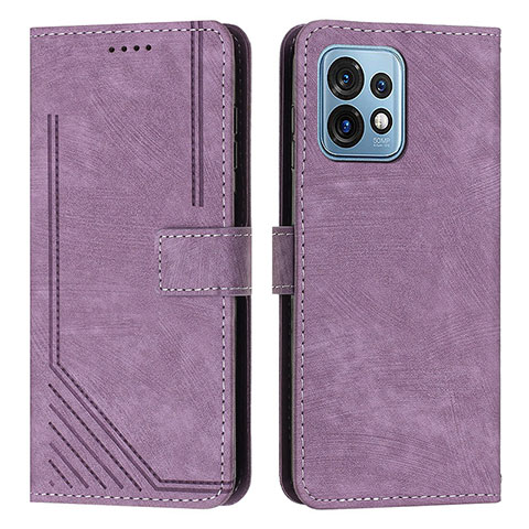 Custodia Portafoglio In Pelle Cover con Supporto Y08X per Motorola Moto Edge Plus (2023) 5G Viola