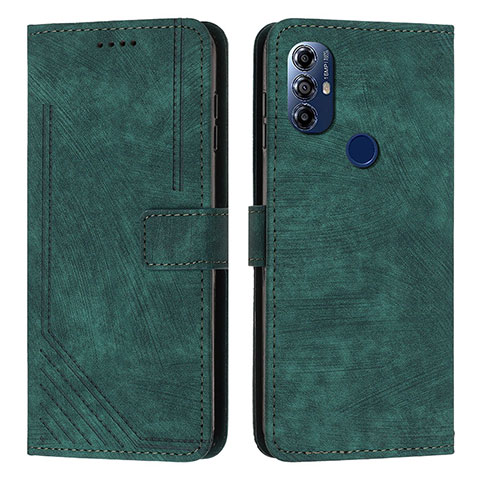 Custodia Portafoglio In Pelle Cover con Supporto Y08X per Motorola Moto G Power (2022) Verde