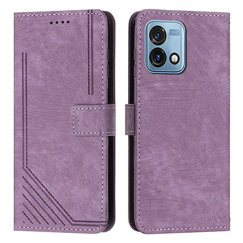 Custodia Portafoglio In Pelle Cover con Supporto Y08X per Motorola Moto G Stylus (2023) 5G Viola