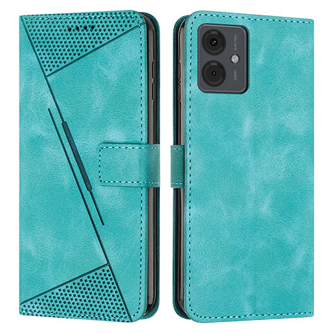 Custodia Portafoglio In Pelle Cover con Supporto Y08X per Motorola Moto G14 Verde