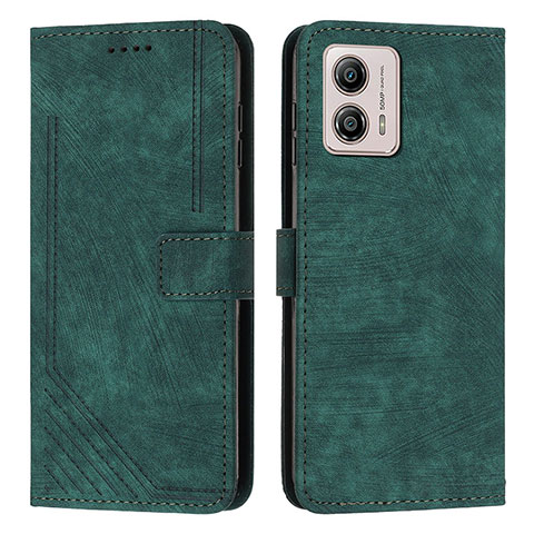 Custodia Portafoglio In Pelle Cover con Supporto Y08X per Motorola Moto G73 5G Verde