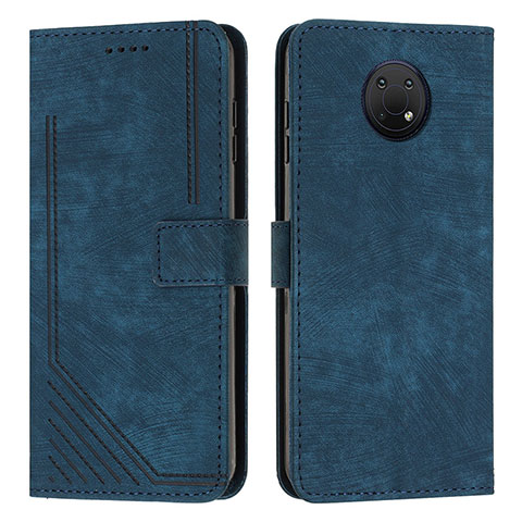 Custodia Portafoglio In Pelle Cover con Supporto Y08X per Nokia G10 Blu