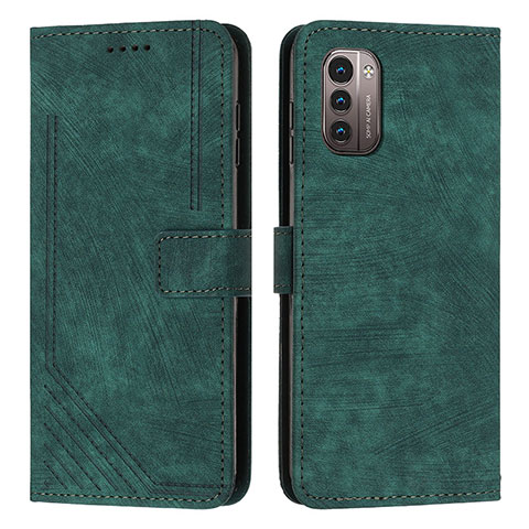 Custodia Portafoglio In Pelle Cover con Supporto Y08X per Nokia G11 Verde