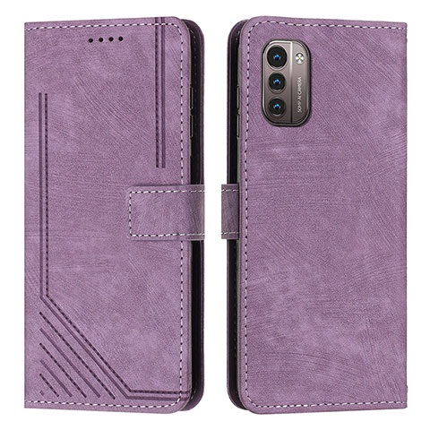 Custodia Portafoglio In Pelle Cover con Supporto Y08X per Nokia G21 Viola