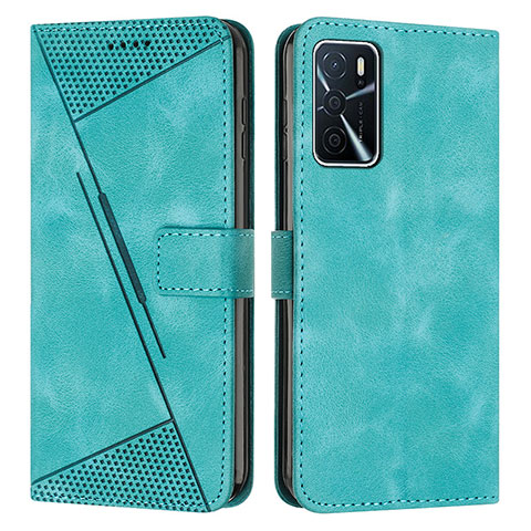 Custodia Portafoglio In Pelle Cover con Supporto Y08X per Oppo A16 Verde