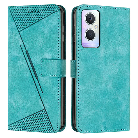 Custodia Portafoglio In Pelle Cover con Supporto Y08X per Oppo A96 5G Verde