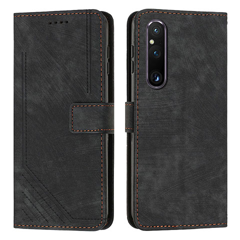 Custodia Portafoglio In Pelle Cover con Supporto Y08X per Sony Xperia 1 V Nero