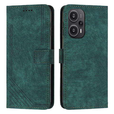 Custodia Portafoglio In Pelle Cover con Supporto Y08X per Xiaomi Redmi Note 12 Turbo 5G Verde