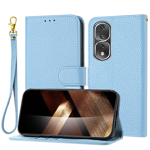 Custodia Portafoglio In Pelle Cover con Supporto Y09X per Huawei Honor 80 Pro 5G Blu