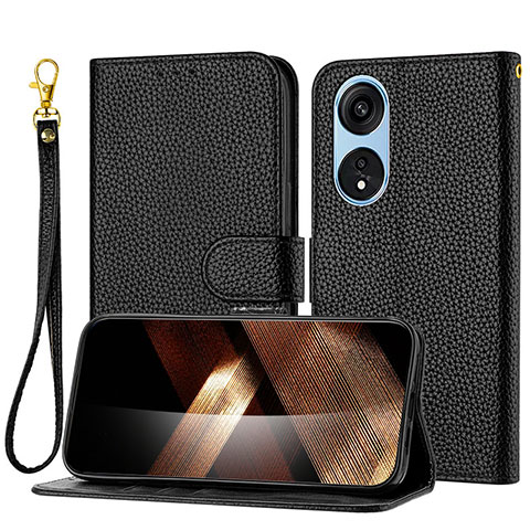 Custodia Portafoglio In Pelle Cover con Supporto Y09X per Huawei Honor X5 Plus Nero