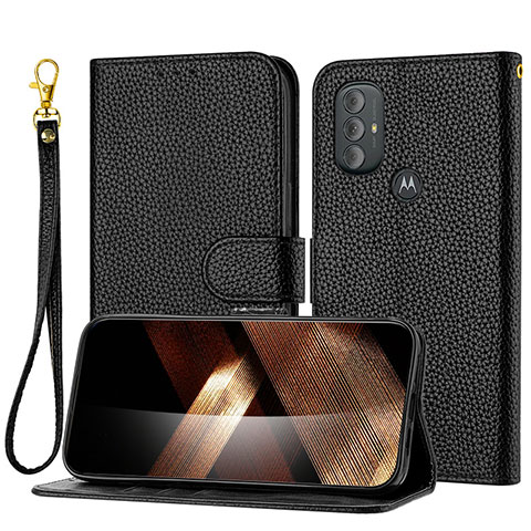 Custodia Portafoglio In Pelle Cover con Supporto Y09X per Motorola Moto G Power (2022) Nero