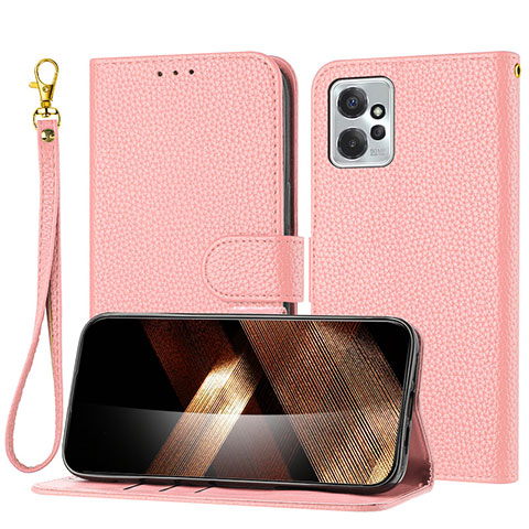 Custodia Portafoglio In Pelle Cover con Supporto Y09X per Motorola Moto G Power 5G (2023) Oro Rosa