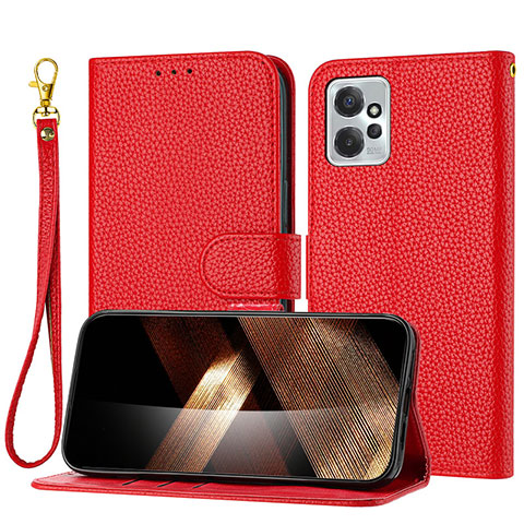 Custodia Portafoglio In Pelle Cover con Supporto Y09X per Motorola Moto G Power 5G (2023) Rosso