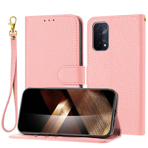 Custodia Portafoglio In Pelle Cover con Supporto Y09X per Oppo A93 5G Oro Rosa