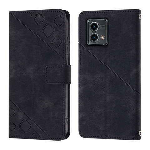 Custodia Portafoglio In Pelle Cover con Supporto YB1 per Motorola Moto G 5G (2023) Nero