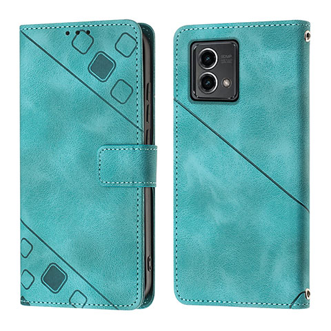 Custodia Portafoglio In Pelle Cover con Supporto YB1 per Motorola Moto G 5G (2023) Verde