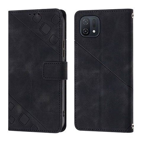 Custodia Portafoglio In Pelle Cover con Supporto YB1 per Oppo A16K Nero