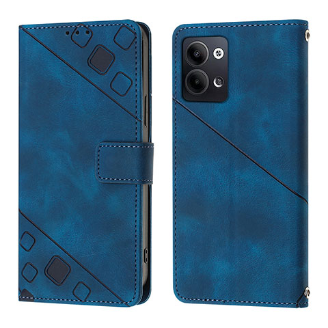 Custodia Portafoglio In Pelle Cover con Supporto YB1 per Oppo Reno9 Pro 5G Blu