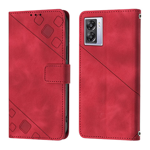 Custodia Portafoglio In Pelle Cover con Supporto YB1 per Realme Narzo 50 5G Rosso