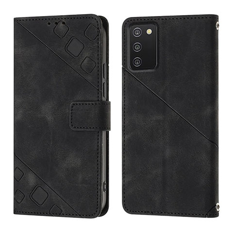 Custodia Portafoglio In Pelle Cover con Supporto YB1 per Samsung Galaxy A02s Nero