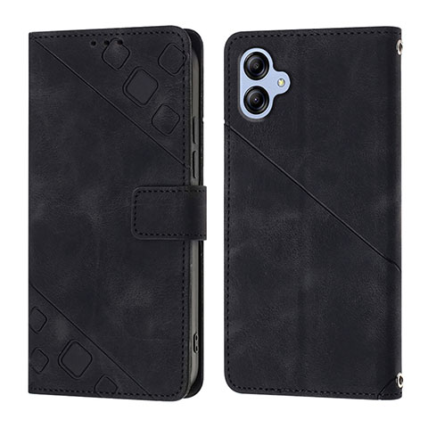 Custodia Portafoglio In Pelle Cover con Supporto YB1 per Samsung Galaxy A04 4G Nero