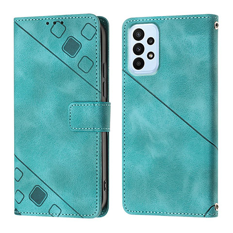 Custodia Portafoglio In Pelle Cover con Supporto YB1 per Samsung Galaxy A13 4G Verde