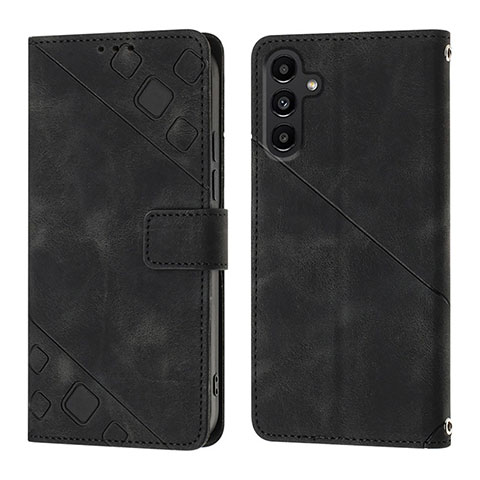 Custodia Portafoglio In Pelle Cover con Supporto YB1 per Samsung Galaxy A13 5G Nero