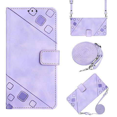 Custodia Portafoglio In Pelle Cover con Supporto YB1 per Samsung Galaxy A23 5G SC-56C Viola