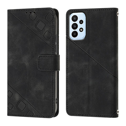 Custodia Portafoglio In Pelle Cover con Supporto YB1 per Samsung Galaxy A32 5G Nero