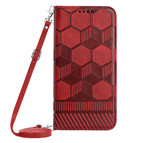 Custodia Portafoglio In Pelle Cover con Supporto YB1 per Samsung Galaxy A34 5G Rosso