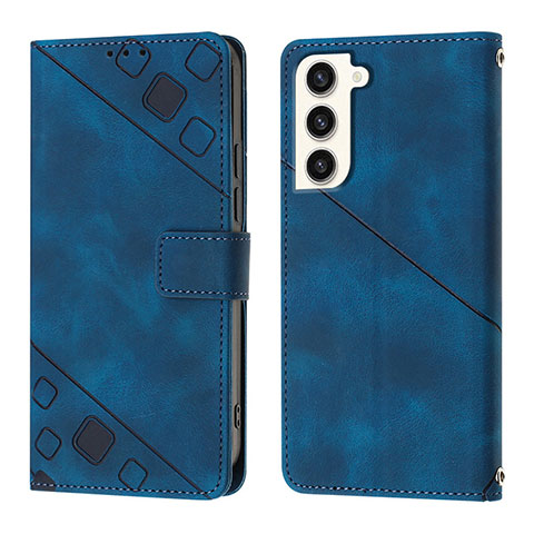 Custodia Portafoglio In Pelle Cover con Supporto YB1 per Samsung Galaxy S25 5G Blu