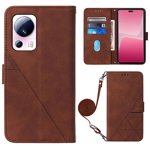 Custodia Portafoglio In Pelle Cover con Supporto YB1 per Xiaomi Mi 12 Lite NE 5G Marrone