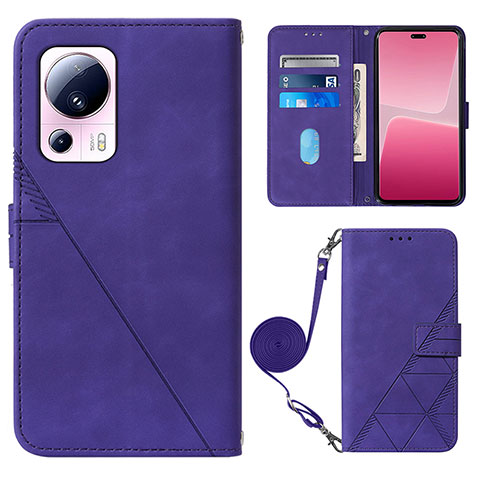 Custodia Portafoglio In Pelle Cover con Supporto YB1 per Xiaomi Mi 12 Lite NE 5G Viola