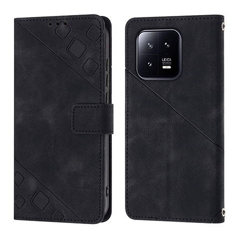 Custodia Portafoglio In Pelle Cover con Supporto YB1 per Xiaomi Mi 13 Pro 5G Nero