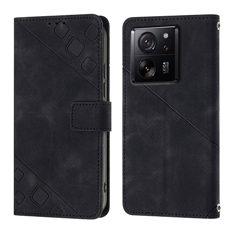 Custodia Portafoglio In Pelle Cover con Supporto YB1 per Xiaomi Mi 13T Pro 5G Nero