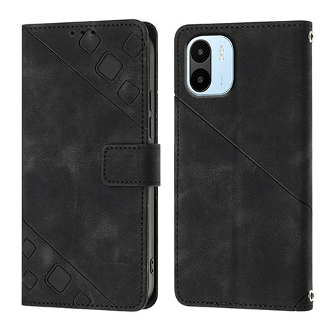 Custodia Portafoglio In Pelle Cover con Supporto YB1 per Xiaomi Redmi A2 Nero