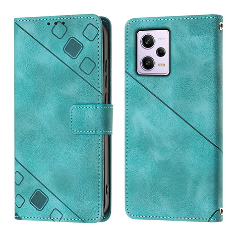 Custodia Portafoglio In Pelle Cover con Supporto YB1 per Xiaomi Redmi Note 12 Pro 5G Verde