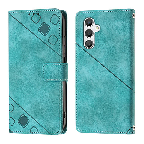 Custodia Portafoglio In Pelle Cover con Supporto YB2 per Samsung Galaxy A24 4G Verde