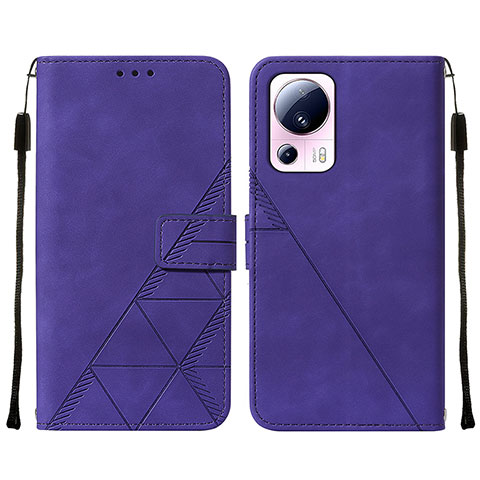 Custodia Portafoglio In Pelle Cover con Supporto YB2 per Xiaomi Civi 2 5G Viola