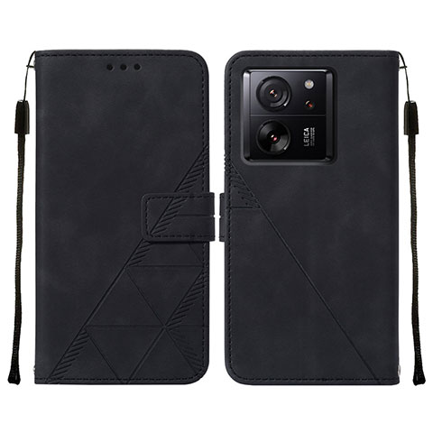 Custodia Portafoglio In Pelle Cover con Supporto YB2 per Xiaomi Mi 13T Pro 5G Nero