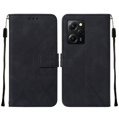 Custodia Portafoglio In Pelle Cover con Supporto YB2 per Xiaomi Poco X5 Pro 5G Nero