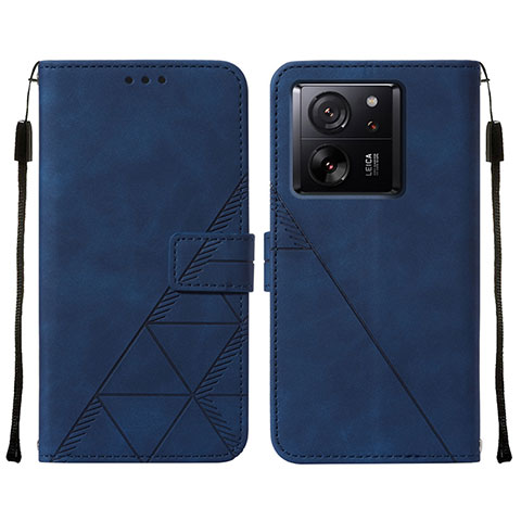 Custodia Portafoglio In Pelle Cover con Supporto YB2 per Xiaomi Redmi K60 Ultra 5G Blu