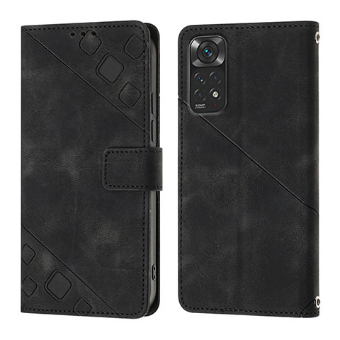 Custodia Portafoglio In Pelle Cover con Supporto YB2 per Xiaomi Redmi Note 11S 4G Nero